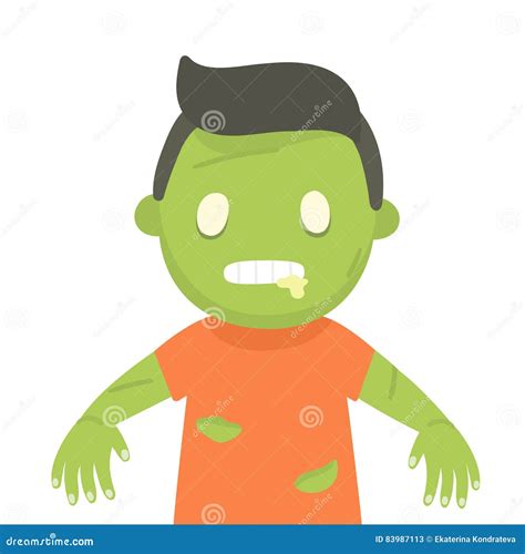Cute Zombie Portrait Halloween Stock Vector Illustration Of Monster