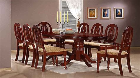 Mahogany Dining Table With 6 Chairs And 2 Carvers Homegenies