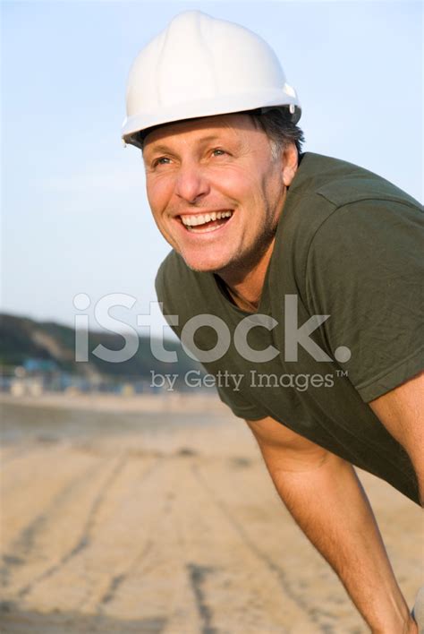 Happy Smiling Construction Worker Stock Photo Royalty Free Freeimages