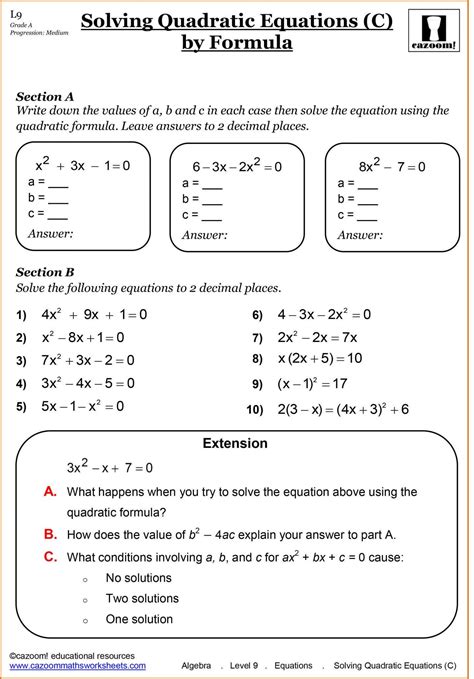 Worksheet will open in a new window. 9th Grade Algebra 1 Printable Worksheets | Algebra ...