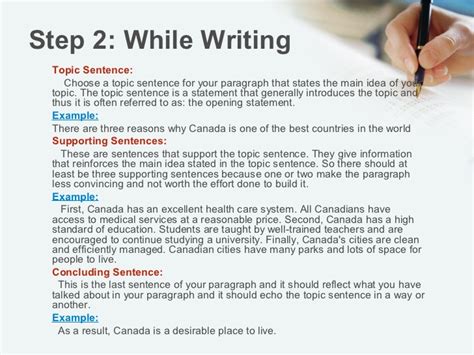 Steps For Paragraph Writing