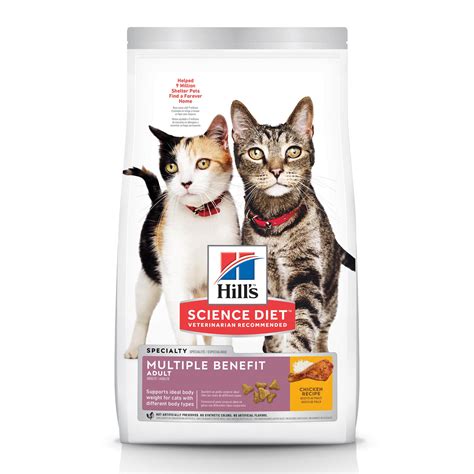 Hill's prescription diet c/d multicare with chicken wet cat food is a complete and balanced food that provides all the nutrition a cat needs. Hill's Science Diet Adult Multiple Benefit Cat Food | Petco