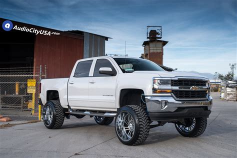 2016 Chevy Silverado 1500 24x14 Hostile Wheels Stryker Offroad Rims