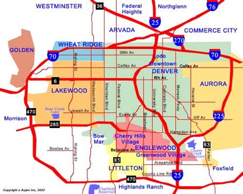 Denver Neighborhoods Map Denver • Mappery