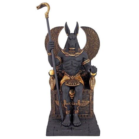 egyptian anubis sitting on the throne of the underworld statue egyptian anubis anubis