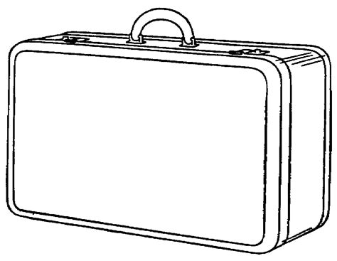 Suitcase Blank Coloring Pages