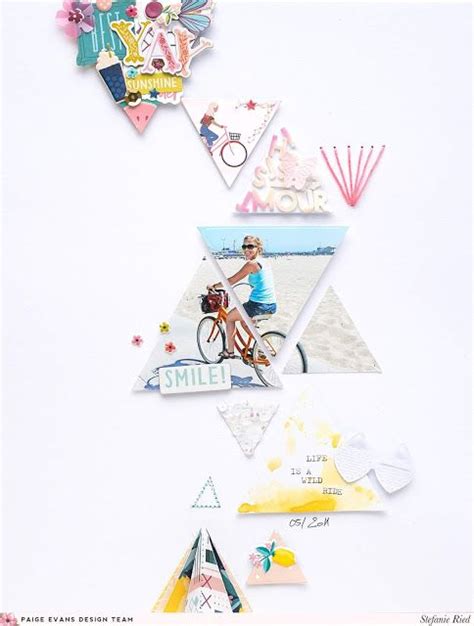 Triangles Layout By Steffi Ried Simple Scrapbook Scrapbook
