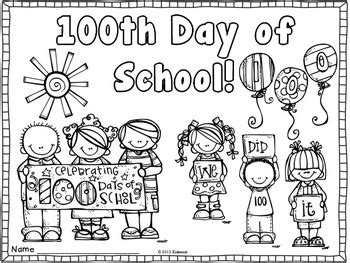Beyond the beloved 100 days of school class project, we've curated the internet for the best 25 best free 100th day of school printable our round up includes links to free 100 days of school printable eyeglasses, 100th day of school crowns, 100 days of school connect the dots, coloring sheets. 100th Day Coloring Page~ Freebie by Creative Lesson Cafe | TpT