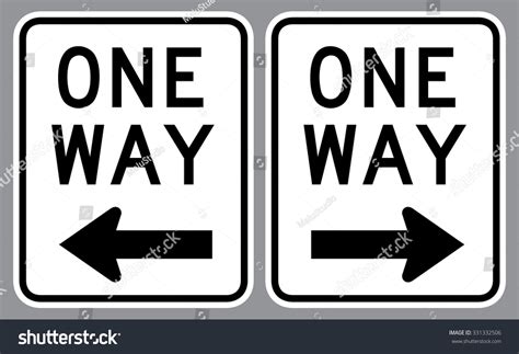 One Way Sign Vector Illustration 331332506 Shutterstock