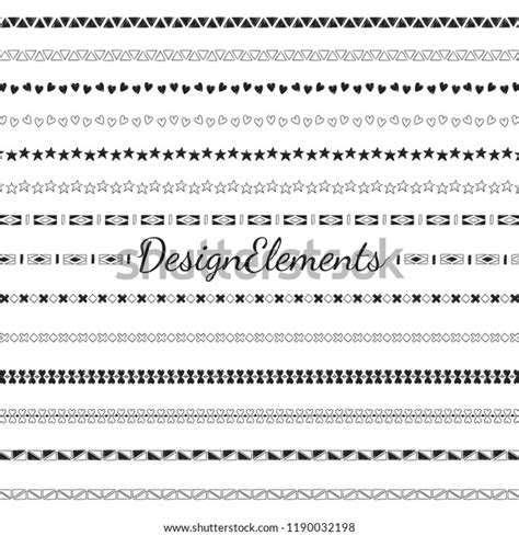 Divider Line Design Elements Vector Collection Stock Vector Royalty