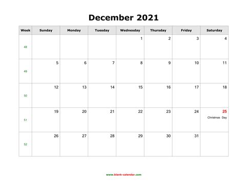 December 2021 Calendar With Holidays Usa Printable March
