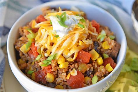 Mexican Beef And Rice Casserole One Dish Ground Beef Recipe