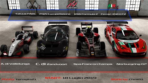 Evento 10 Assetto Corsa Gara 3 F2 SPA Francorchamps YouTube