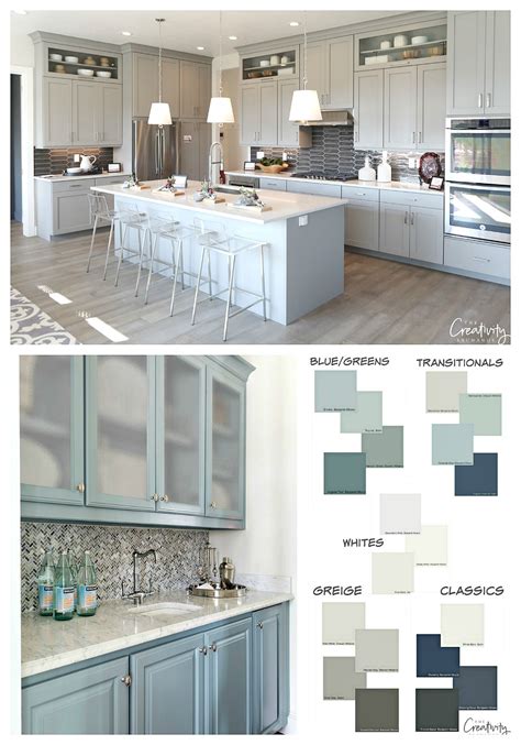 Transform your kitchen easily with 25 beautiful kitchen cabinet colors and favorite designer kitchen paint color combos from farmhouse to modern glam! Cabinet Paint Color Trends and How to Choose Timeless Colors