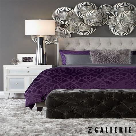 Bedroom In Thistle Purple And Agreeable Gray Home Decorating