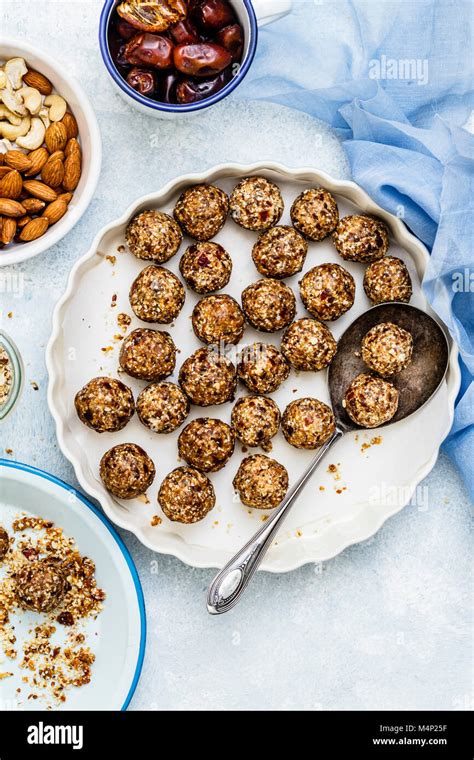 No Bake Dates Granola Energy Balls With Oats Dates Cashew Nuts And