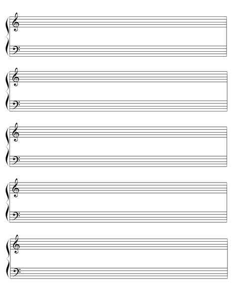 The second pdf file also includes standard sheet music lines above each tab row. blank music sheets pdf piano - DriverLayer Search Engine