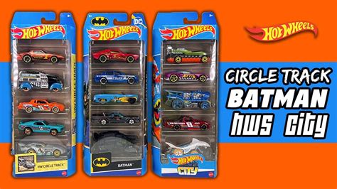 Unboxing 2023 Hot Wheels 5 Packs Hws Circle Track Batman And City Youtube