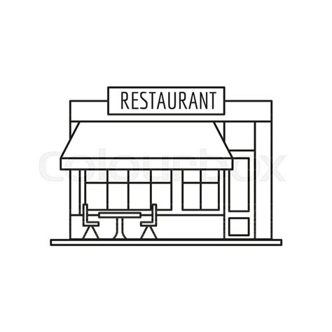 Restaurant Building Drawing