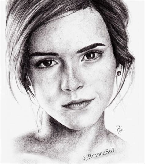 Emma Watson Portrait Drawing