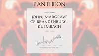 John, Margrave of Brandenburg-Kulmbach Biography - Margrave of ...
