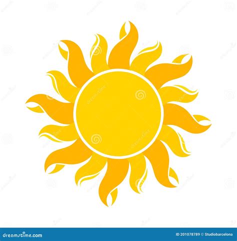 ícone De Desenho Plano Com Ilustração Solar Ilustração Do Vetor
