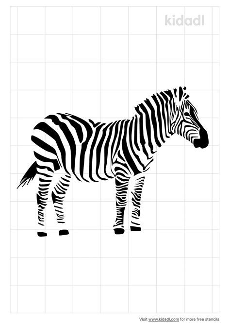 Free Zebra Stencil Stencil Printables Kidadl