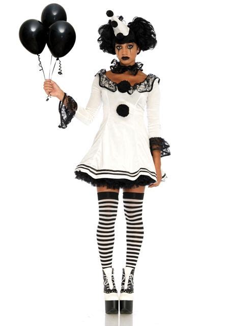 Pierrot Clown Costume Em 2020 Traje De Circo Roupas Temáticas E Fantasia Dia Das Bruxas