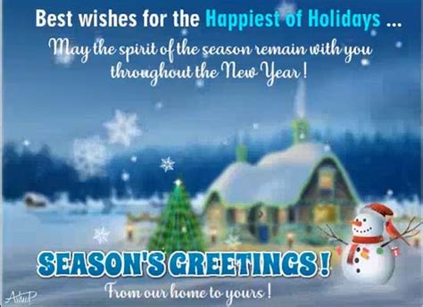 Seasons Greetings And Happy Holidays Free Warm Wishes Ecards 123