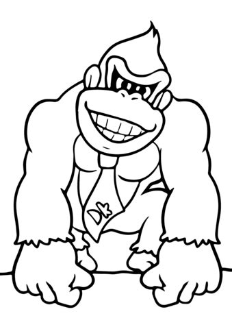 This king kong coloring pages uploaded by mr. Donkey Kong Drawing at GetDrawings | Free download