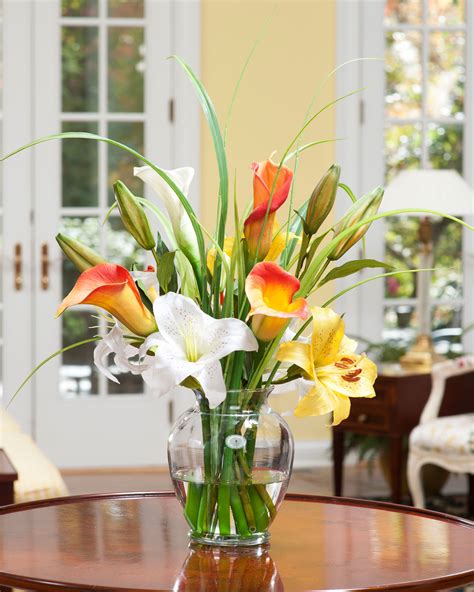 Calla And Day Lily Silk Flower Accent At Petals