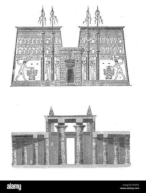 ancient egyptian architecture sketches