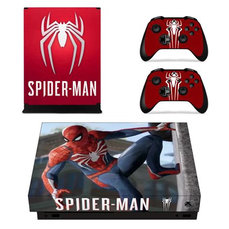 Avengers Spiderman Skin Sticker Decal For Microsoft Xbox One X Console