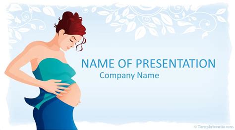 Free Beautiful Pregnancy Art Powerpoint Template Designhooks