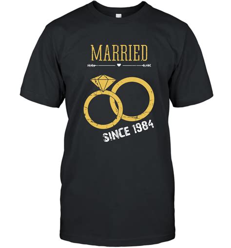 33rd Wedding Anniversary T Married Since 1984 T Shirt