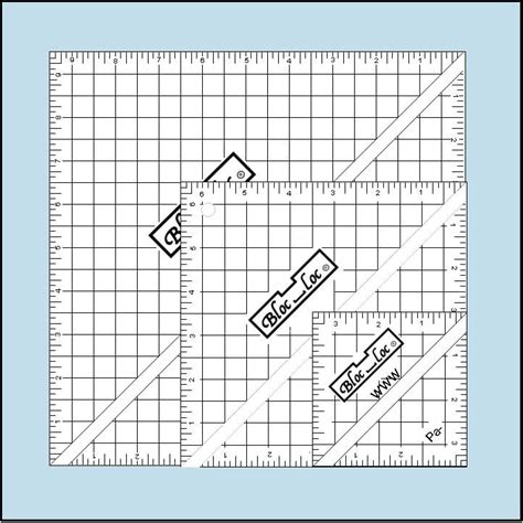 Bloc Loc Half Square Triangle Ruler Set 7
