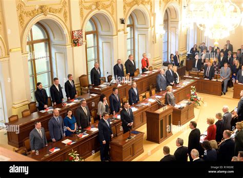 Prague Czech Republic 14th Nov 2018 Slovak Parliament Chairman Andrej Danko Left In The