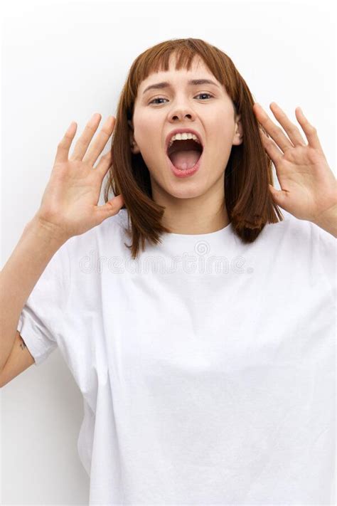 158 Happy Woman Screams Emotion Stock Photos Free And Royalty Free