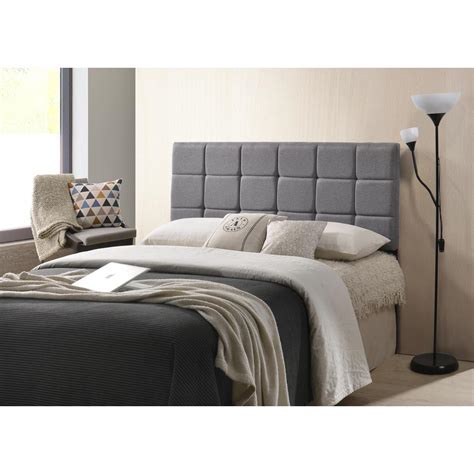 Poly And Bark Gray Rochelle Panel Tufted Headboard Queen