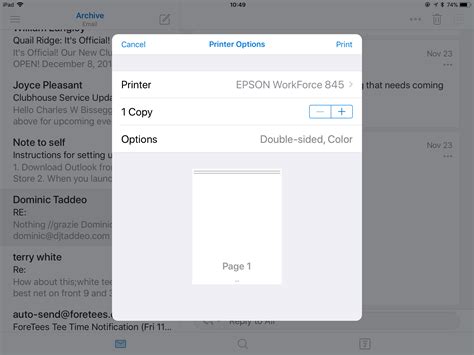 Solved Email Printing Issues Outlook App On Ipad Experts Exchange