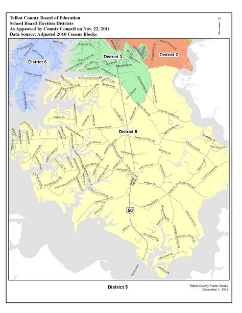 Election Districts Map Talbot County Maryland