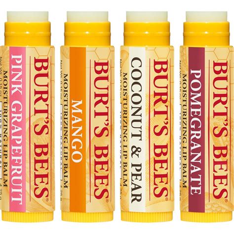 Burts Bees 100 Natural Moisturizing Lip Balm Superfruit 4 Tubes In