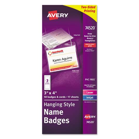 Avery 4×3 Name Badge Template Prosecution2012