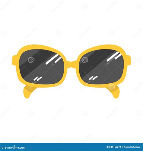 Cartoon Isolated Yellow Sunglasses Vector Illustration Stock Vector Illustration Of Cartoon