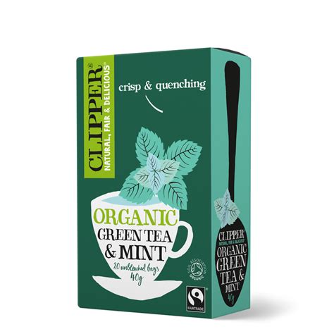 Organic Fairtrade Green Tea Mint Clipper Teas