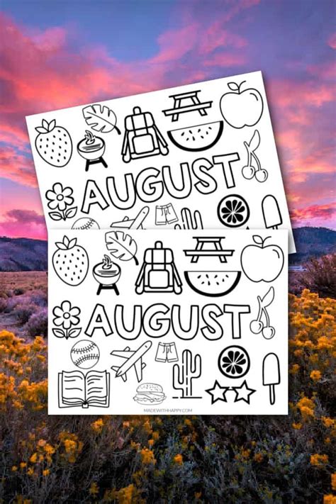 Fun And Happy Coloring Pages For The Entire Year Find All Twelve