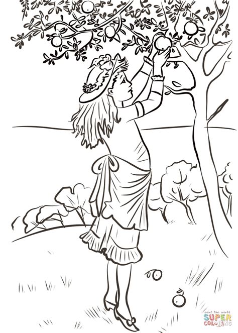 Apple Picking Coloring Pages Coloring Pages