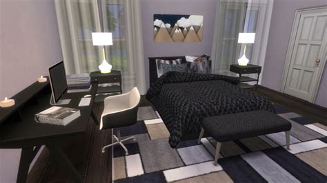 Black Bedroom Virtual Tour Sims 4 Cc Links Youtube