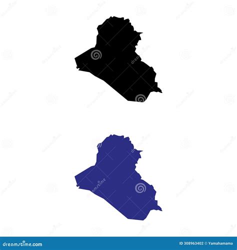 Mapa de iraq ilustración del vector Ilustración de asia 308963402