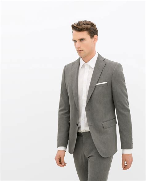 Zara Grey Blazer In Gray For Men Dark Grey Lyst